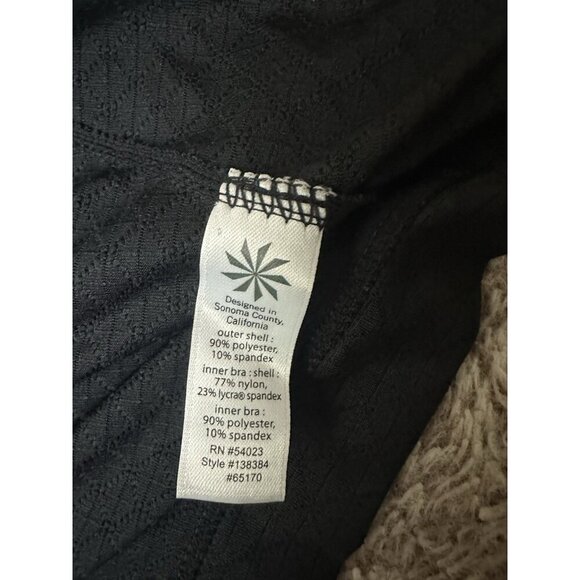 Athleta Hidden Agenda Workout Tank Sports Bra Black Size XL Yoga Gym - Picture 10 of 11